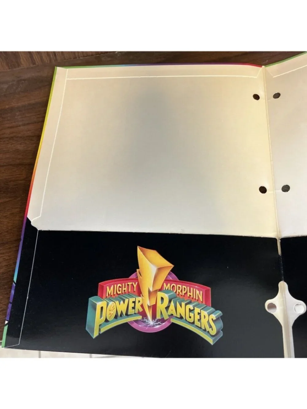 Vintage 1993 Mighty Morphin Power Rangers 3 hole School Folder
